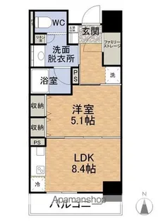 ザ・福井タワー イニシアグラン【505号室】の間取り