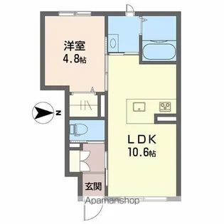 フェリシード ピュ【1階】の間取り