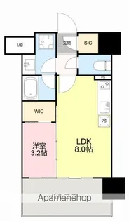 デュオフラッツ仙台木町通リネア【11階】の間取り