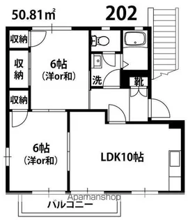 ヴェルディ千早【2階】の間取り