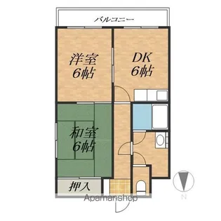 ハイムリバーサイド【3階】の間取り