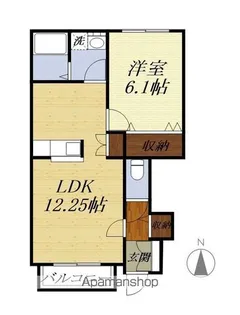 エムズコート春岡【1階】の間取り