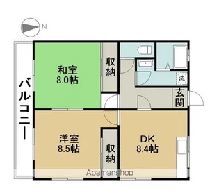 ベルデュール【301号室】の間取り