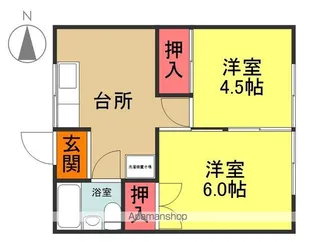 ハイツ小太郎B棟【B102号室】の間取り