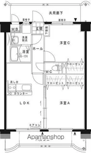 GRAND DE OSHIMA Ⅰ【3階】の間取り