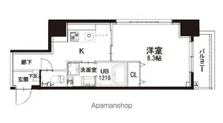 千葉県千葉市中央区本千葉町【マンション】の間取り