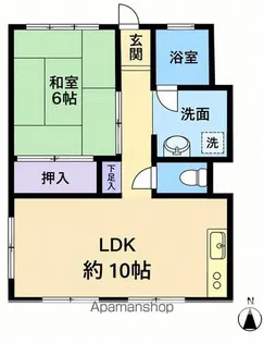 市原第2コーポ【102号室】の間取り