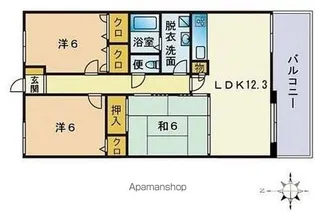 シエステ原【2階】の間取り