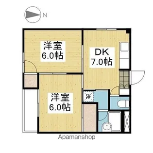 今岡ハイツ【203.号室】の間取り