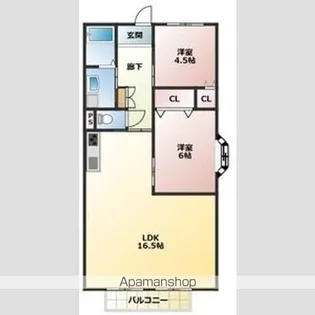 プラネットハウス【105号室】の間取り
