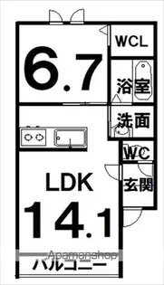 ハスコリオ ソレイユ【2階】の間取り