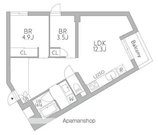 GRANDUO梅ヶ丘【3階】の間取り