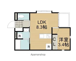 アーリーズ忍ケ丘【2階】の間取り