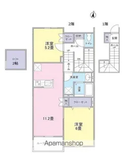 LA TIARA FUSSA【2階】の間取り