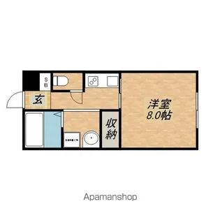 プラザ松本A・B【A205号室】の間取り