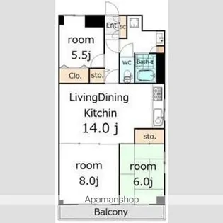 木崎台マンション【4階】の間取り