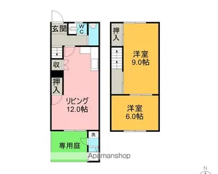 新神戸コーポ 西棟【1階】の間取り