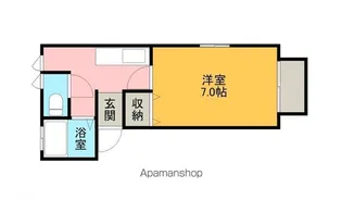 SOLANA割山 Ⅱ【105号室】の間取り