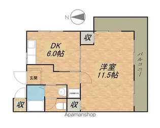 コットンハウス【205号室】の間取り
