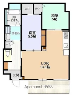 ラ・キャッスル小田井【1階】の間取り