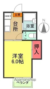 バイオレットハウス【201号室】の間取り