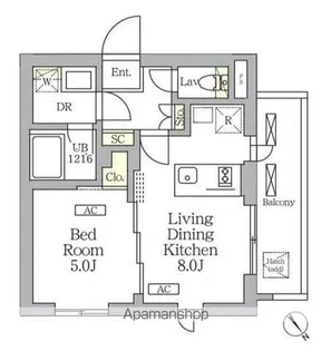 グランパーク千駄ヶ谷レジデンス【3階】の間取り