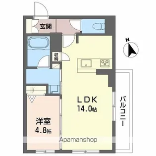 FORENA 西町【1階】の間取り