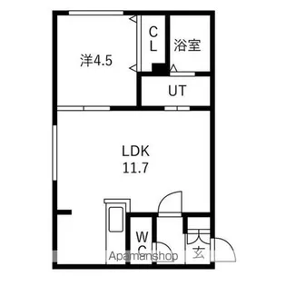 ALIVIS菊水【1階】の間取り
