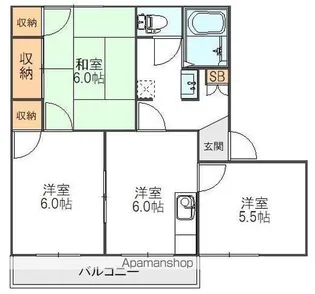 メゾン旭C【1階】の間取り