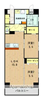 リーガ野間【201号室】の間取り