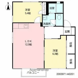 エミネンス明磧Ⅰ【201号室】の間取り