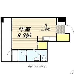 ラフィネタワー札幌南3条【7階】の間取り