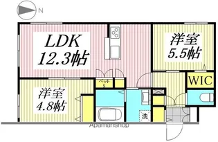 ブルーム ケイ【102号室】の間取り