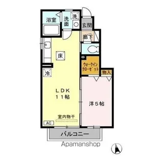 ゼファーコート【1階】の間取り