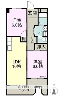 岐陽コーポレーション【406号室】の間取り