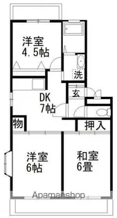 プランドールヤマダ【1階】の間取り