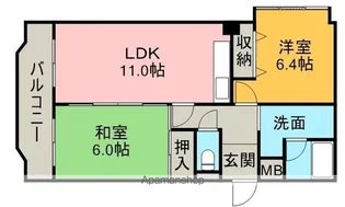 2DKの間取り画像
