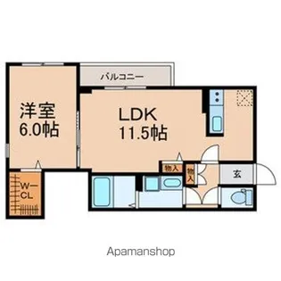 仮称)中央区宮崎町計画【205号室号室】の間取り