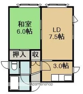 イーストアベニュー【202号室】の間取り