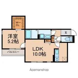 仮称)中央区宮崎町計画【203号室号室】の間取り