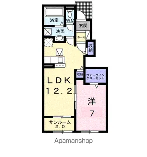 デリス・シャルマンⅡ【1階】の間取り