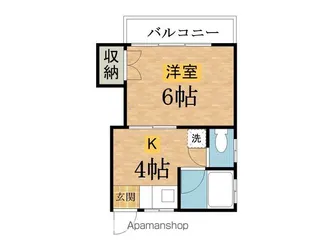 コーポあがわ【103号室】の間取り