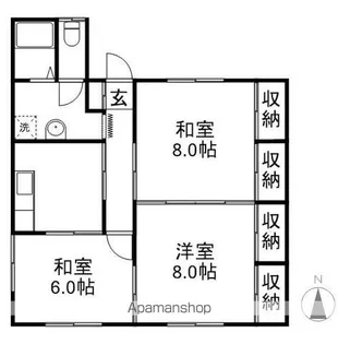 光コーポ【G号室】の間取り