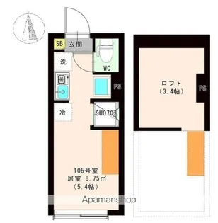 ハーモニーテラス東新町Ⅱ【1階】の間取り