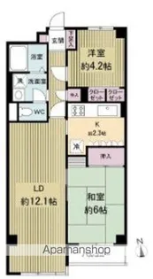 パレ武蔵小金井【2階】の間取り