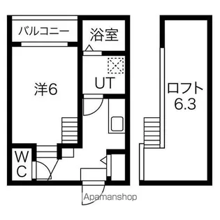 吹上パークタワー31F【1階】の間取り