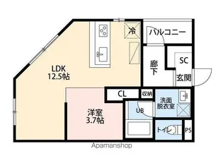 松山ビル【2階】の間取り