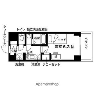 エスリードカレッジゲート南草津【9階】の間取り