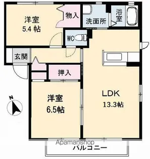 シャーメゾン際波 A棟【1階】の間取り