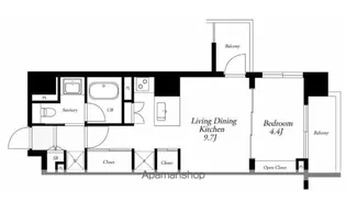 キャッツ原宿【9階】の間取り